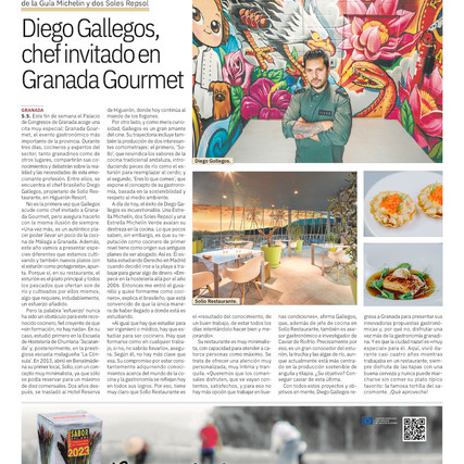 Foto Diego Gallegos, chef invitado en Granda Gourmet